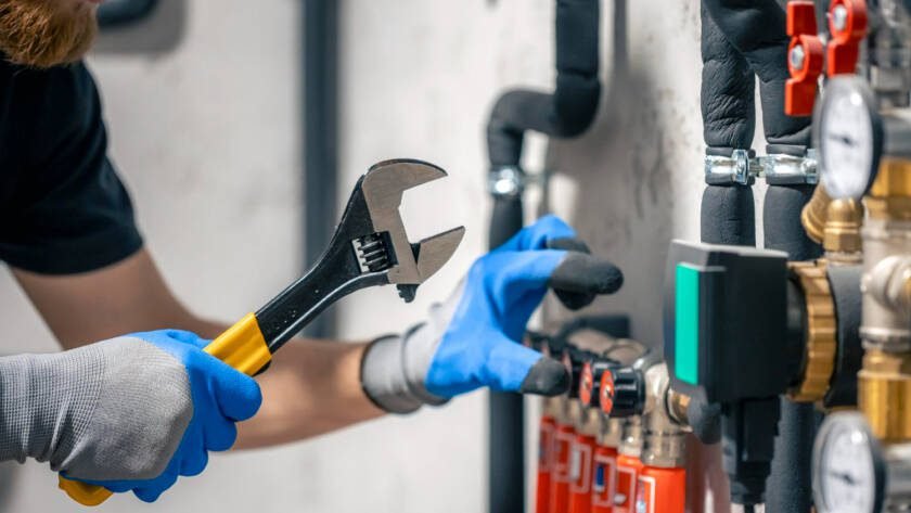 Affordable plumber fixing a kitchen sink leak