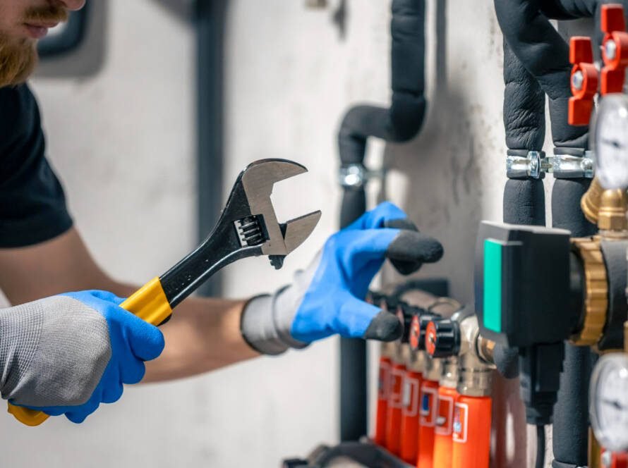 Affordable plumber fixing a kitchen sink leak